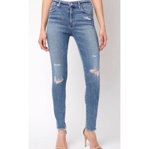 AGOLDE Sophie High Rise Distressed Skinny Jeans